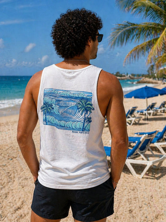 WAVE LINES REDSUN TANK TOP